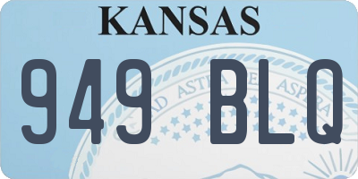 KS license plate 949BLQ
