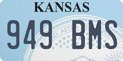 KS license plate 949BMS