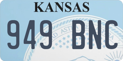 KS license plate 949BNC