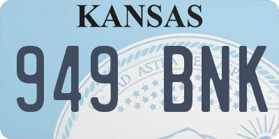 KS license plate 949BNK
