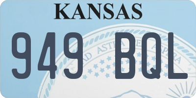 KS license plate 949BQL