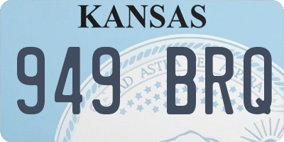 KS license plate 949BRQ