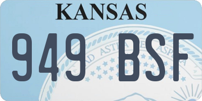 KS license plate 949BSF