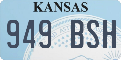 KS license plate 949BSH