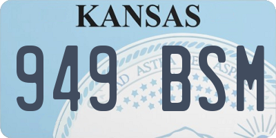 KS license plate 949BSM
