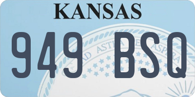 KS license plate 949BSQ