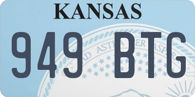 KS license plate 949BTG