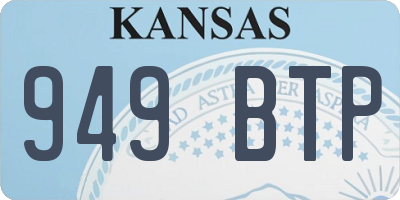 KS license plate 949BTP