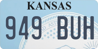 KS license plate 949BUH