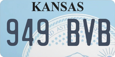 KS license plate 949BVB