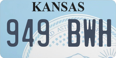 KS license plate 949BWH