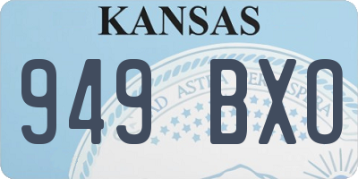 KS license plate 949BXO