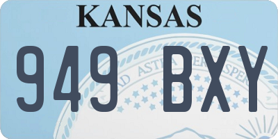 KS license plate 949BXY