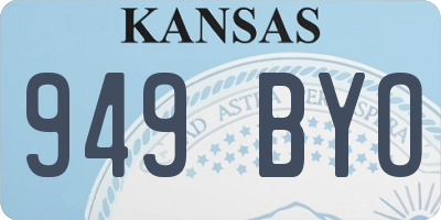 KS license plate 949BYO