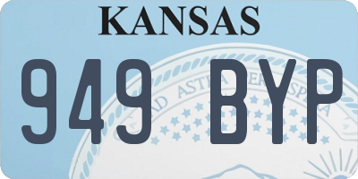 KS license plate 949BYP