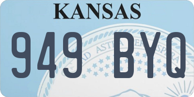 KS license plate 949BYQ