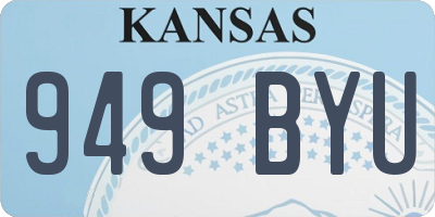 KS license plate 949BYU