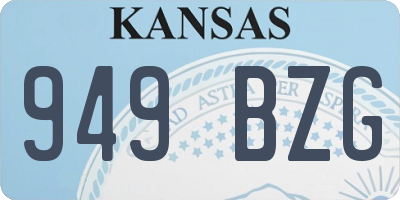 KS license plate 949BZG