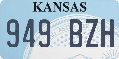 KS license plate 949BZH