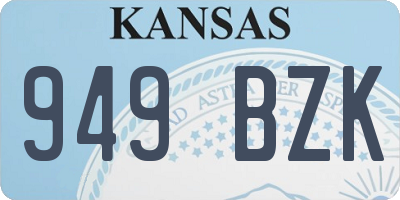 KS license plate 949BZK