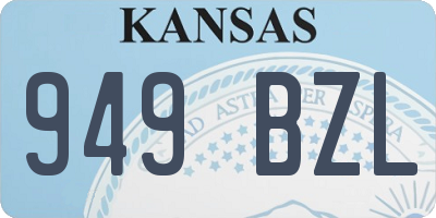KS license plate 949BZL