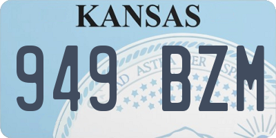 KS license plate 949BZM