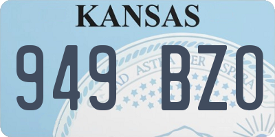 KS license plate 949BZO