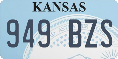 KS license plate 949BZS