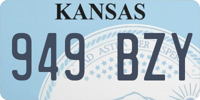 KS license plate 949BZY