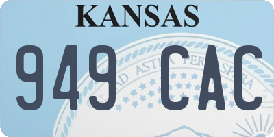KS license plate 949CAC