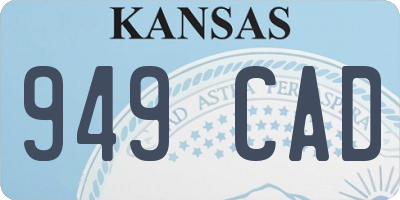 KS license plate 949CAD