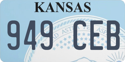KS license plate 949CEB