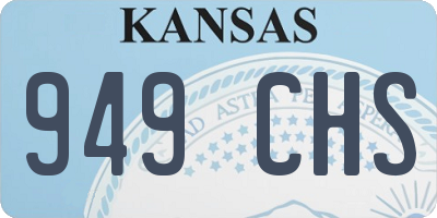 KS license plate 949CHS