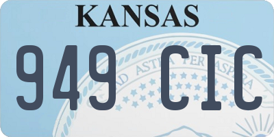 KS license plate 949CIC
