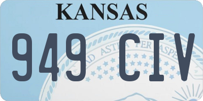 KS license plate 949CIV