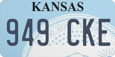 KS license plate 949CKE