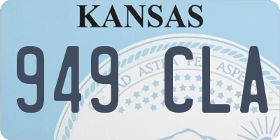 KS license plate 949CLA