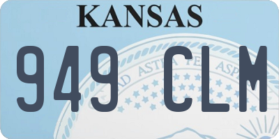 KS license plate 949CLM