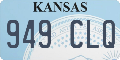 KS license plate 949CLQ