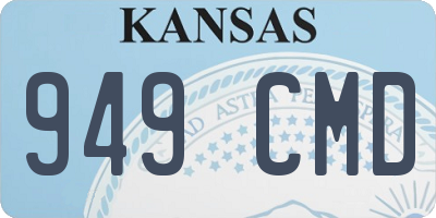 KS license plate 949CMD