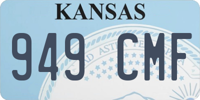 KS license plate 949CMF