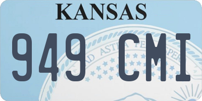 KS license plate 949CMI