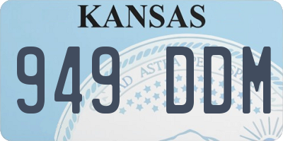 KS license plate 949DDM