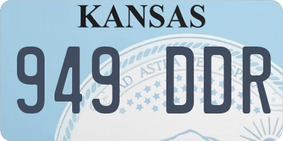 KS license plate 949DDR