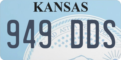 KS license plate 949DDS