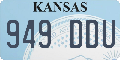 KS license plate 949DDU