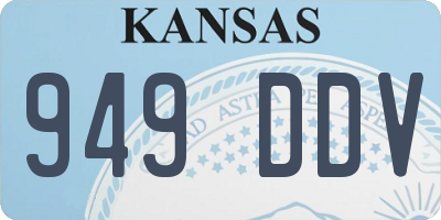 KS license plate 949DDV