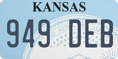 KS license plate 949DEB