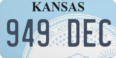 KS license plate 949DEC