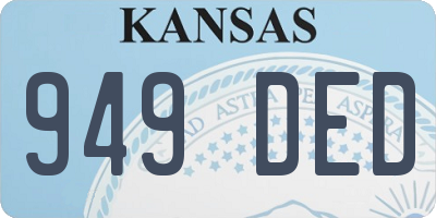 KS license plate 949DED